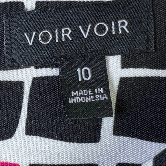 Voir Voir Size 10 Sleeveless Block Print Back Zippered Dress - Picture 10 of 11